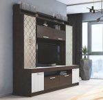 (снят/пр) Центральная секция под TV "Фиеста" NEW венге/лоредо