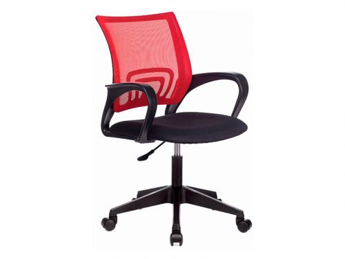 Кресло  Бюрократ СН-695 пластик черный/сетка красная