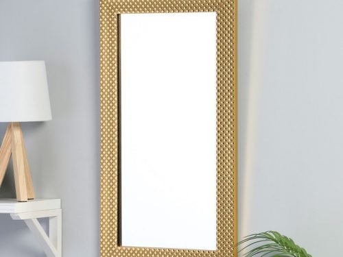 Зеркало настенное, прямоугольное золото 39x69x1,8см 7547986