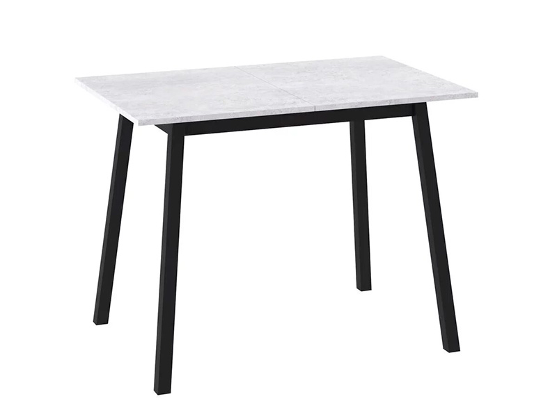 Стол TIRK (110 (+32) х70, Серый сланец,ЛДСП / Металл, Черный,)