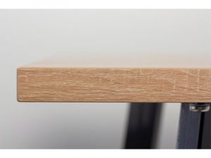 Стол ТИТАН-02 1200(1700)*800 (ЛДСП Премиум: Дуб текстурный)+Компл ножек ТИТАН металл (Цвет: Белый гл