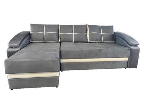 Анри диван-кровать угол универсальный 256*156*92 с/м 212/152 (бинго графит/ бинго боне)