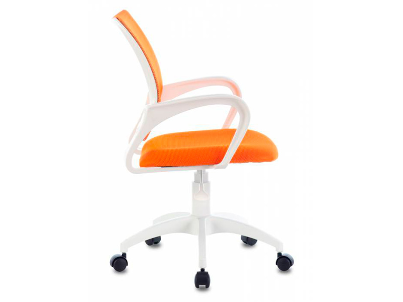 Кресло  Бюрократ СН-695 пластик белый/сетка оранжевая