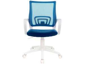 Кресло  Бюрократ СН-695 пластик белый/сетка синяя