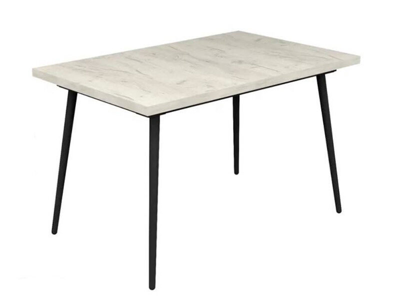 Стол Джаво ЛДСП металл 1100*1480(700),Дуб крафт белый/черный