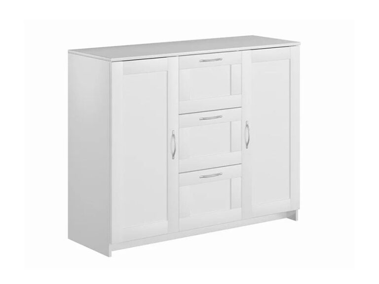 СИРИУС Тумба "2 двери и 3 ящика 117х95" Белая