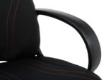 Кресло игровое Zombie RUNNER черный / красный ткань / эко.кожа крестов. пластик