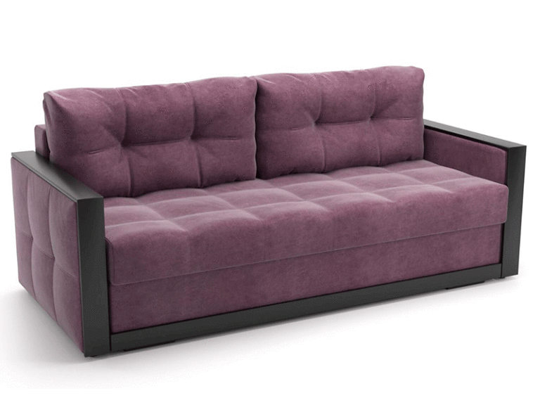 Диван Бруно (Ultra Plum) 220/99/99 с/м 145*195 подушки Ультра минт