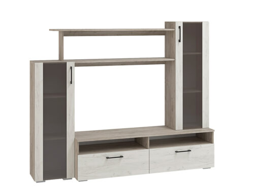 Гостиная Эмма МИНИ (дуб крафт серый/дуб крафт белый)