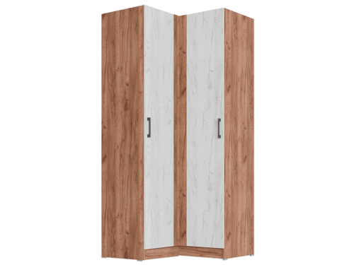 Шкаф угловой Вегас дуб табачный/белый