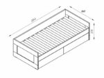 СИРИУС кровать раздвижная 80х200 Белая