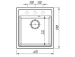 (снят/пр) 2124331 DR.Gans НИКА 470 мойка цвет терра (сифон)