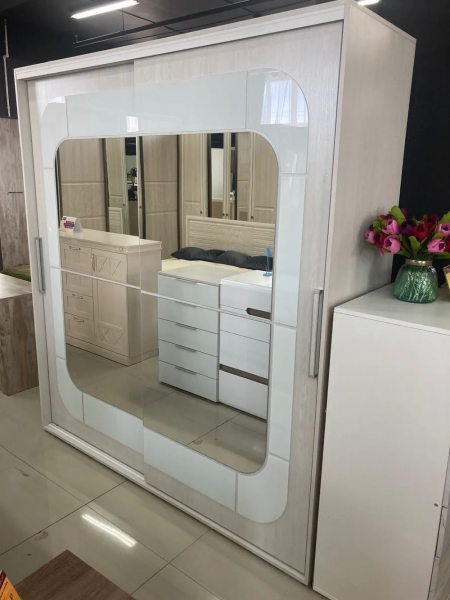 Шкаф-купе "Крафт-7" (Ясень белый)