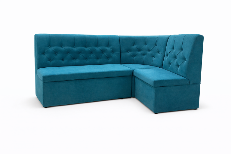 Кухонный угол/3 Раскладной (пуговицы) _темнобирюзовый