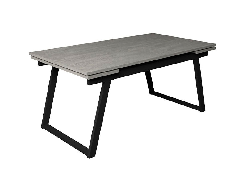 (снят/пр) Стол Лестер ЛДСП,1600 (2200)*900, бетонный камень / Z 960-2- черный