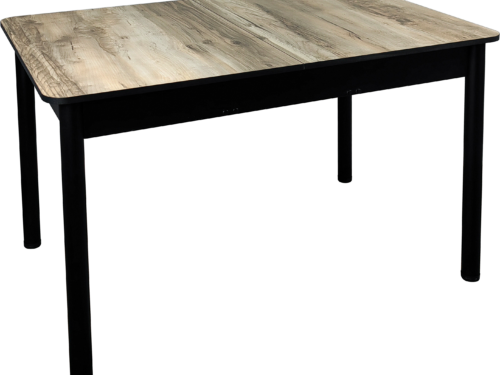 Стол Премьер(1100*700/400,R 40, ЛДСП,Клен Каньон,кр.черная, цр.черные,опр 4 кр.Черн Муар)