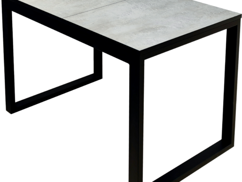 Стол Саен№5(Краска черный муар,1200*800/500,кар-с/ острые углы,ЛДСП,цемент, кр.чер-я саен 5)