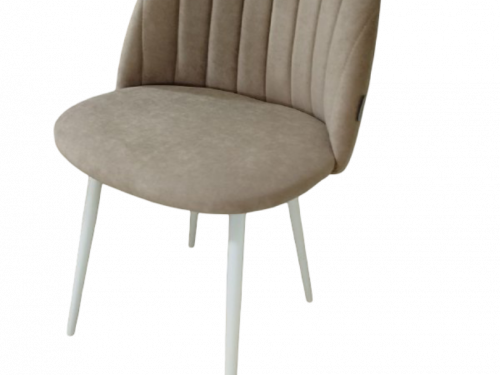 Стул 30 (Сид-ка:Ткань ева 2, простр. Спинка№5 Умен-й, Акция ст)/ Кар-с труба(27,29,31) Кр.Белый Муар