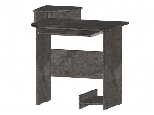 Стол компьютерный мини цемент темный