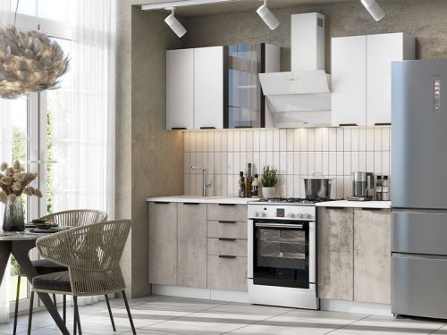 (снят/пр) Кухня Норд 1,6 софт пламбир/камень беж