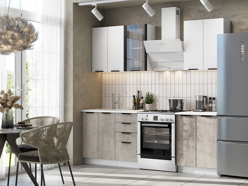 (снят/пр) Кухня Норд 1,6 софт пламбир/камень беж (снят/пр) Кухня Норд 1,6 софт пламбир/камень беж