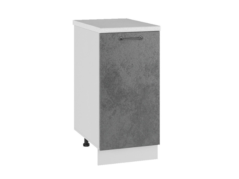 Кухня Лофт тумба С400 корпус серый, фасад С400 бетон темный, стол антарес 0,4 Кухня Лофт тумба С400 корпус серый, фасад С400 бетон темный, стол антарес 0,4