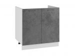 Кухня Лофт тумба СМ800/2 корпус серый, фасад С/СМ800 бетон темный, стол антарес 0,8