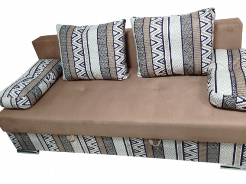 Диван Евро 200*90 с/м 200/150 ( Бруно 01/Адмирал 104) коричневый