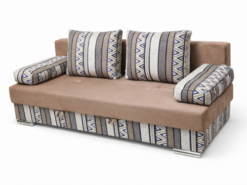 Диван Евро 200*90 с/м 200/150 ( Бруно 01/Адмирал 104) коричневый