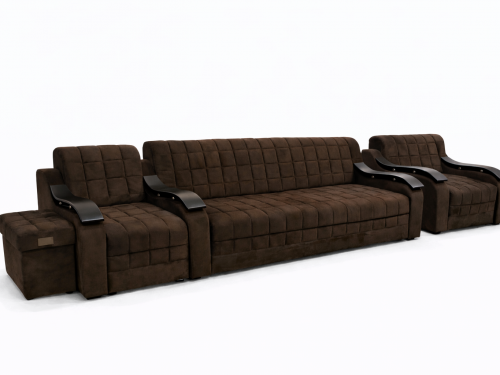 Диван Жасмин + 2 кресла  MS-518-21 темно кор