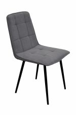 Стул Агат  цвет ЧЕРНЫЙ сиденье ткань БЭСТ  Серый