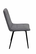 Стул Агат  цвет ЧЕРНЫЙ сиденье ткань БЭСТ  Серый