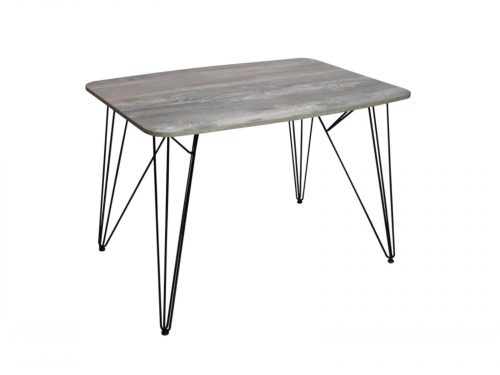 Стол ТАЛАС ЛДСП/ 1100*800 Бетон Пайн Белый Z900 черный