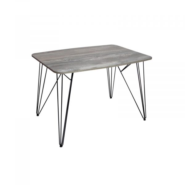 Стол ТАЛАС ЛДСП/ 1100*800 Бетон Пайн Белый Z900 черный