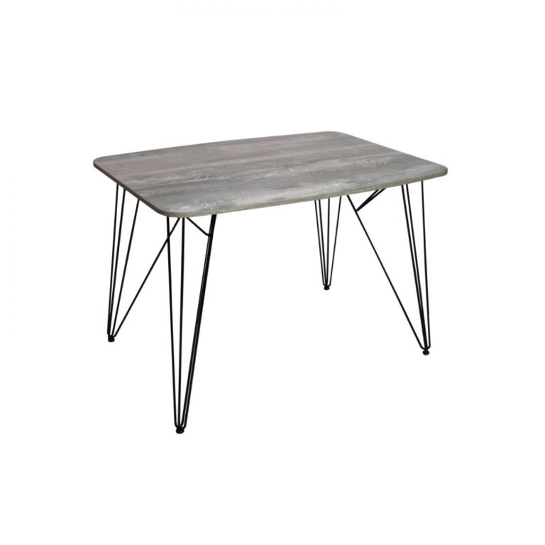 Стол ТАЛАС ЛДСП/ 1100*800 Бетон Пайн Белый Z900 черный