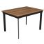 Стол Хилтон ЛСДП/металл, 1200(2035)*800, дуб Галифакс Табак /черный
