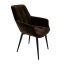 Стул Тосно черный, сиденье БАРХАТ коричневый